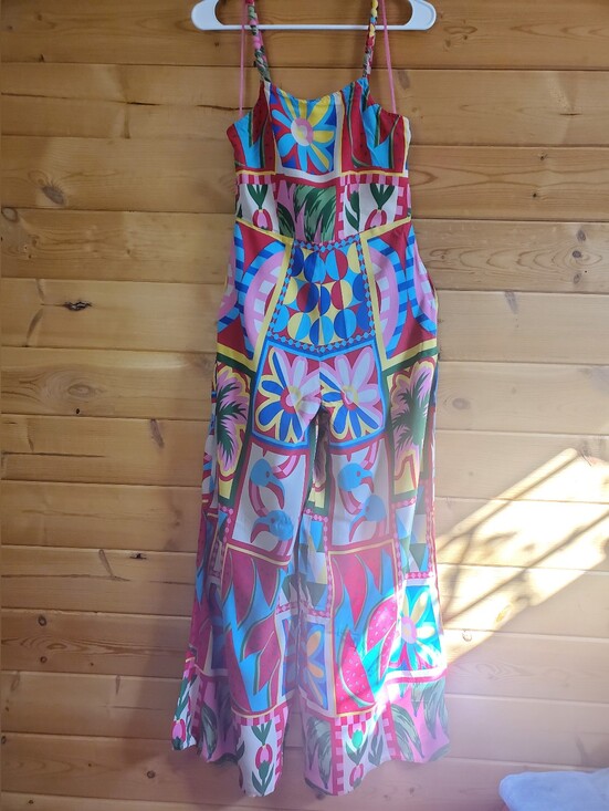 Pants - Vibrant Tropical Print Maxi Dress - Multicolor